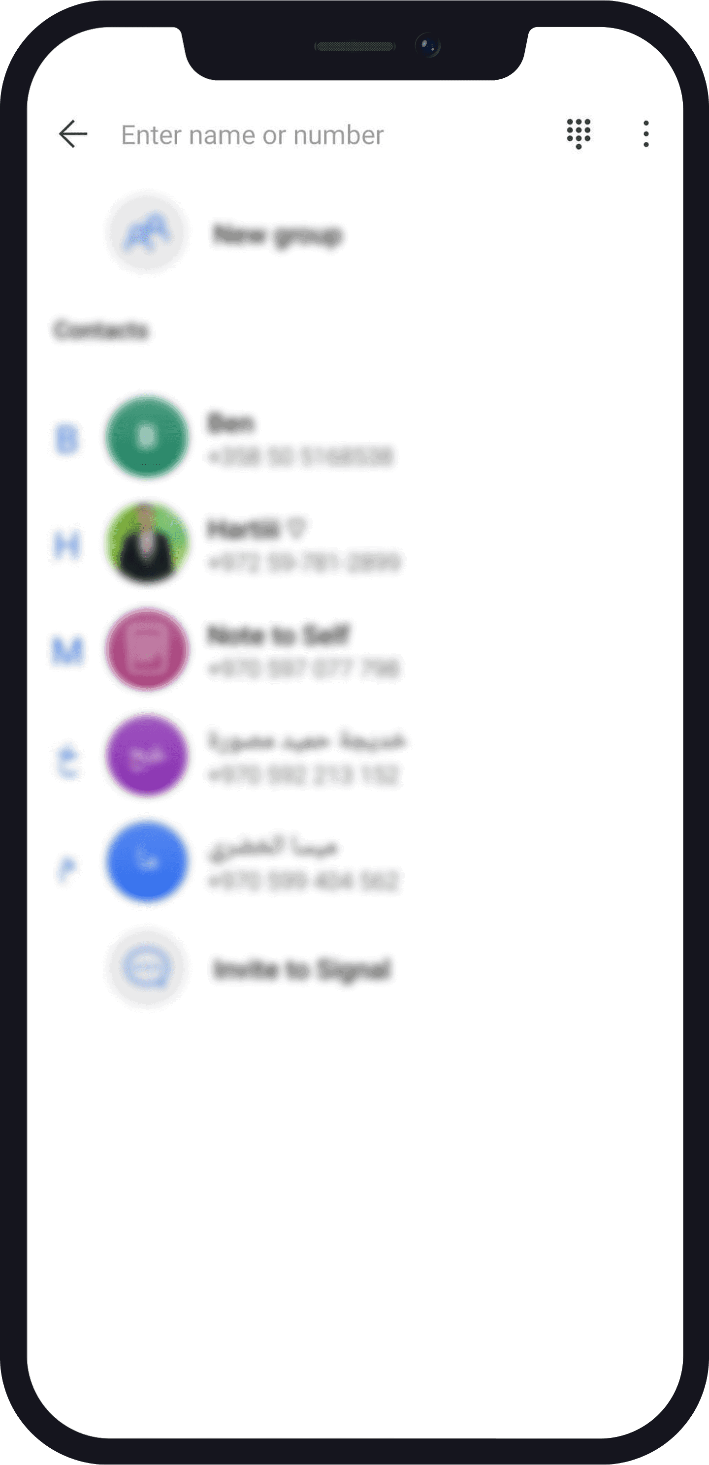 signal without phone number