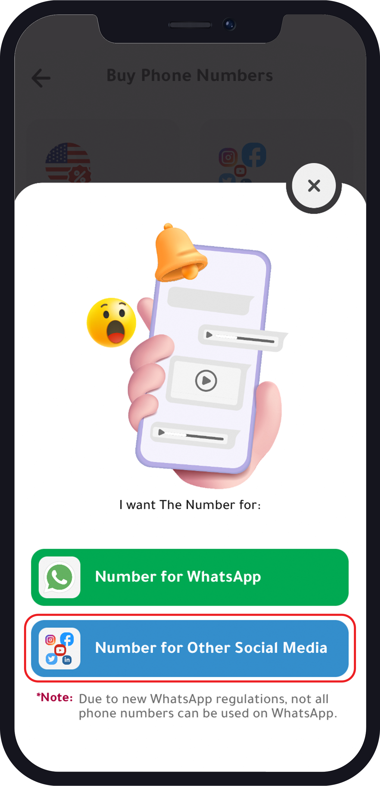 número fake para o Telegram