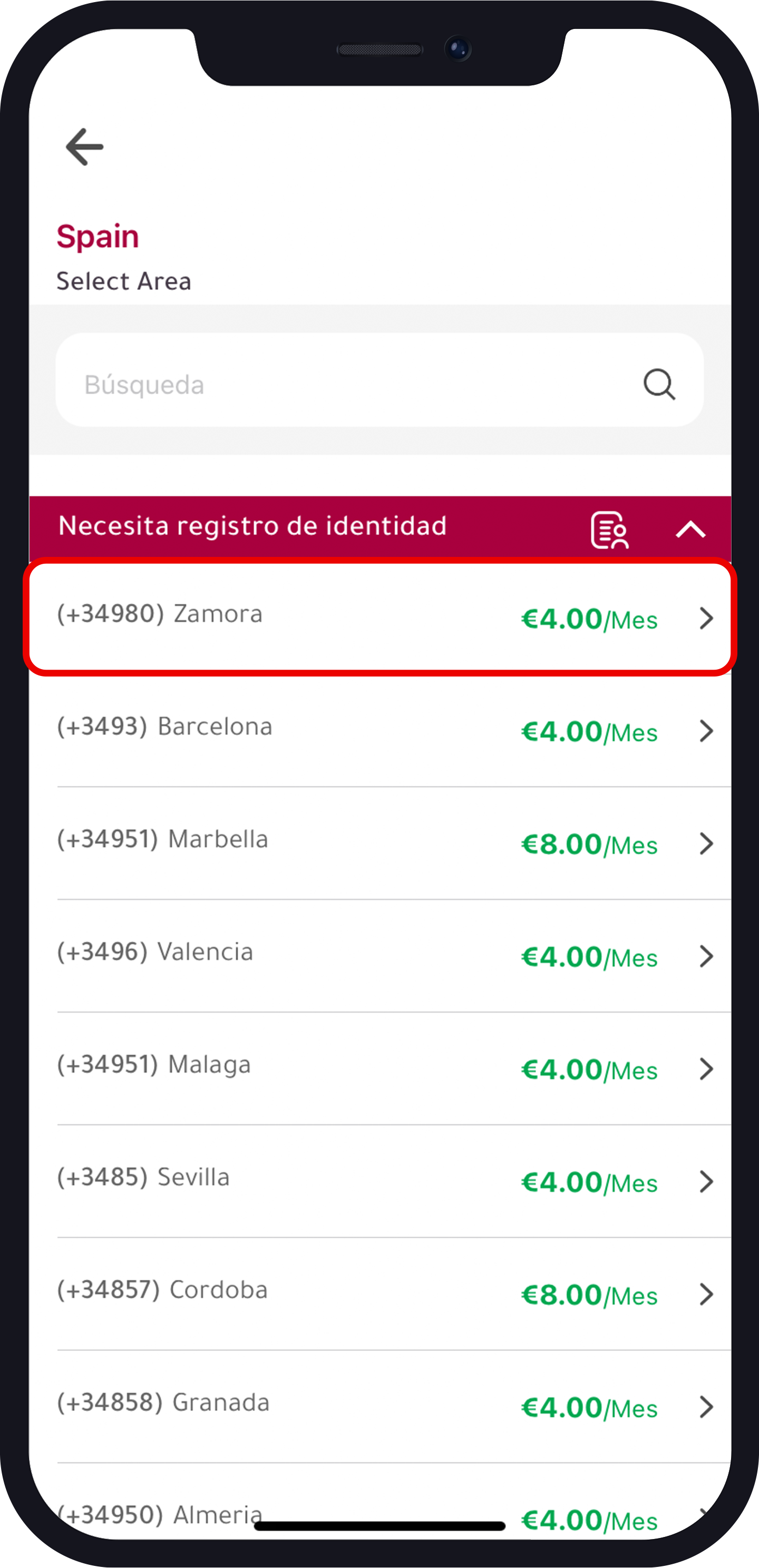 numero virtual español